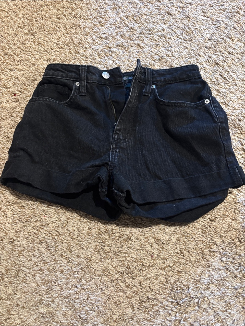 wild fable Black Denim High-Rise Jean Shorts